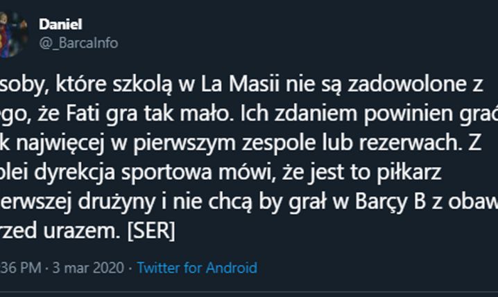 SPÓR w Barcelonie o Ansu Fatiego!